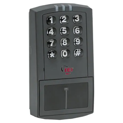 Linear prox.pad Wiegand 125 kHz Door Control Proximity Reader and Keypad, Dark Gray