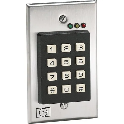 Linear 232CVS Indoor Flush-Mount Keypad Access Device, Stainless-Steel Faceplace, DPS Contact Relay
