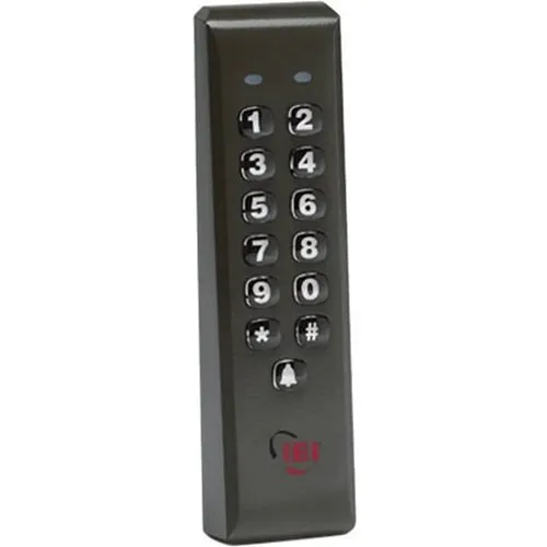 Linear 212ILM-BZ 212 Mullion Standalone, Indoor/Outdoor Mullion-Mount Weather Resistant Access Control Keypad, Bronze
