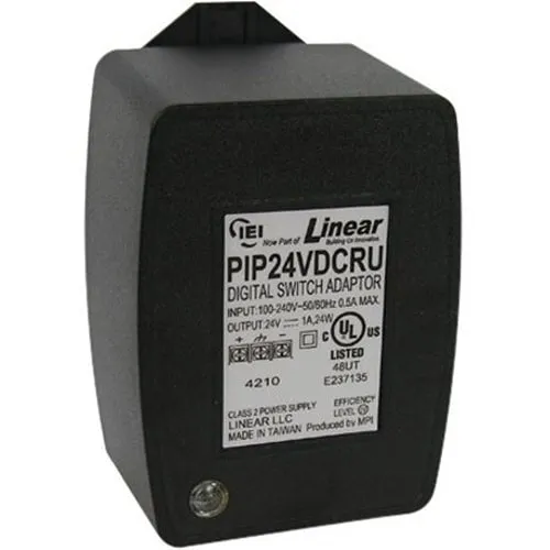 Linear PIP24VD-CRU 100/240Vac to 24VDC, 24W Plug-in-Power Supply