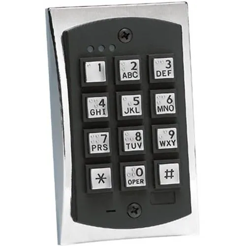 Linear 2000eM 2000 Series EM Style Flush-Mount Durable Metal Access Control Keypad
