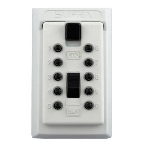 Kidde 1360 5-Key Capacity, Push Button, Lock Box, Metal, White