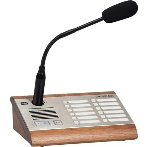 2N 01208-001 SIP Mic, Microphone Console for Paging, 12-Zones