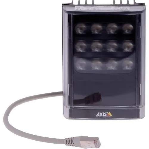 AXIS T90D20 PoE High-Performance Infrared LED Illuminator, Pre-Mounted 10° Diverging Lens, Black