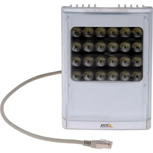AXIS T90D35 PoE High-Performance White LED Illuminator, Pre-Mounted 10° Diverging Lens, Black