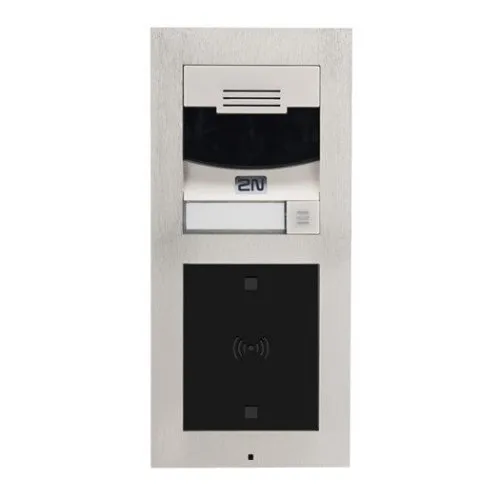 2N 01273-001 IP Verso Main Unit with Camera and 1-Button, Nickel