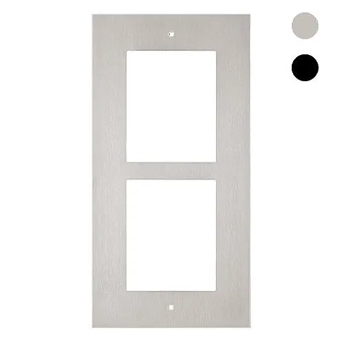 2N 01280-001 IP Verso and LTE Verso 2-Module Frame, In Wall Flush Mount, Nickel
