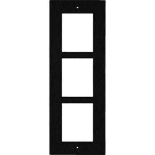 2N 01283-001 IP Verso and LTE Verso 3-Module Frame, In Wall Flush Mount, Black