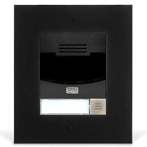 2N 01303-001 IP Solo Intercom with Camera, Flush Mounted, Black