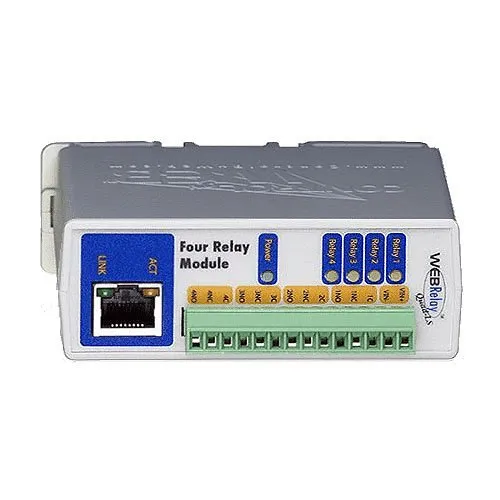 2N 01398-001 WebRelay Quad External IP Relay, 4-Outputs, 0-Input