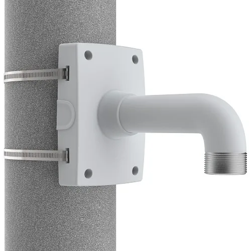 AXIS T91B67 Indoor/Outdoor Pole Mount for Fixed Dome and Panoramic, 1.5" NPS Threading, White