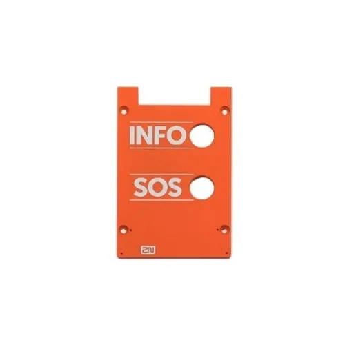 2N 01871-001 IP Safety Front Panel for 2-Buttons INFO and SOS, Buttons not included