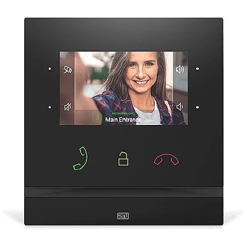2N 01935-001 Indoor Compact Video Answering Unit with 4.3" Color Display, Black