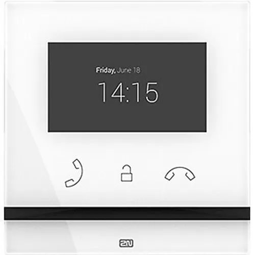 2N 01936-001 Indoor Compact Answering Unit with 4.3" Color Display, White