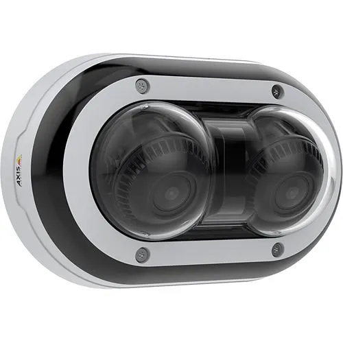 AXIS P3715-PLVE P37 Series 2x2MP Outdoor Vandal Resistant Panoramic 360° Fixed Dome IR WDR IP Camera, 3-6mm Varifocal Lens, White