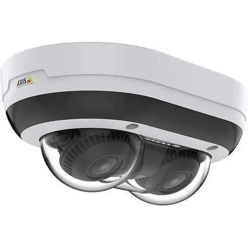 AXIS P3715-PLVE P37 Series 2x2MP Outdoor Vandal Resistant Panoramic 360� Fixed Dome IR WDR IP Camera, 3-6mm Varifocal Lens