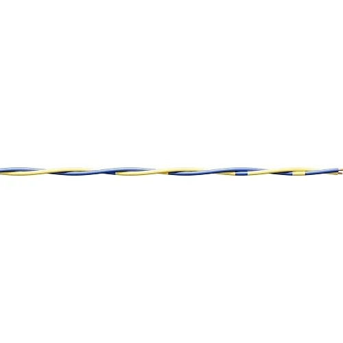 Superior Essex 02-102-13 Indoor / Outdoor 22AWG 1-Pair Cross-Connect Wire, Solid, 1000', Yellow / Black