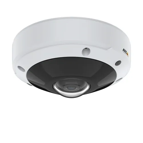 AXIS M3077-PLVE M39 Series 6MP Outdoor Vandal Resistant 360° Panoramic Fixed Dome IR WDR IP Camera, 1.56mm Lens, White