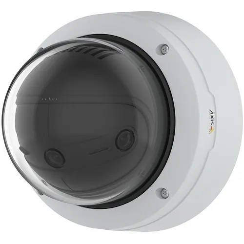 AXIS P3818-PVE P38 Series 13MP Outdoor Vandal Resistant 180° Panoramic Fixed Dome IP Camera, 3.2mm Fixed Lens, White