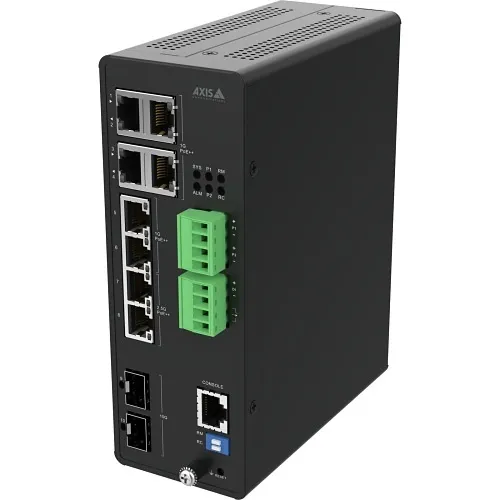 AXIS D8208-R 8-Port Managed Industrial PoE++ Switch, 480W Power Budget