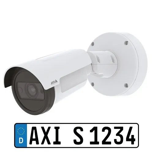 AXIS P1465-LE-3 P14 eries Bullet IP Camera with Pre-Installed License Plate, 10.9-29 mm Varifocal Lens, Forensic WDR, White (Replaces P1455-LE-3)