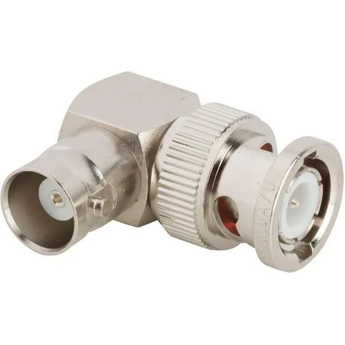 Amphenol RF 031-209 BNC Plug to BNC Jack Adapter, Right Angle, 50 Ohm