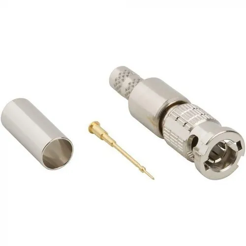 Amphenol RF 034-1026 Coaxial Connector, HD BNC Coaxial, Straight Plug, Crimp