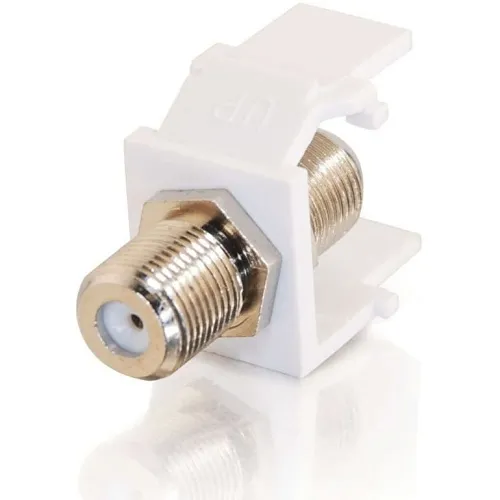 Ortronics 03824 Snap-In F-Type Female Female Keystone Insert Module, White