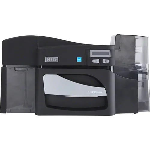 HID FARGO Dtc4500e Dye Sublimation/Thermal Transfer Printer Color Black, Gray Desktop Card Print