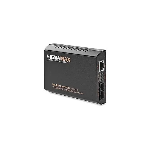 Signamax 065-1100 10/100BaseT/TX to 100 Base FX Media Converter ST/MM