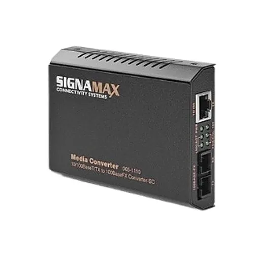 Signamax 065-1174 10/100TX to 100FX Media Converter LC/MM, 2km