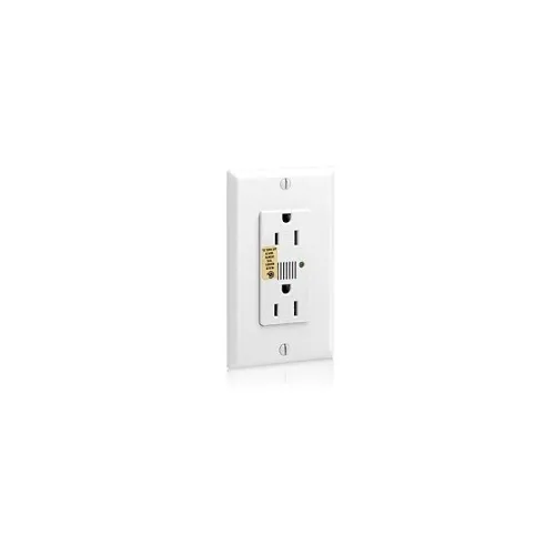 Leviton 07280-00W Decora Duplex Receptacle Surge Suppressor with Receptacle