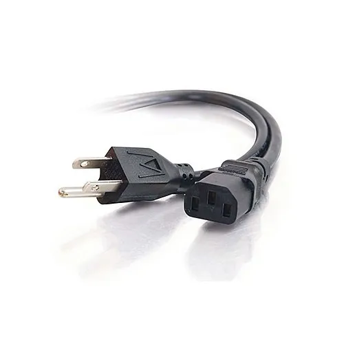 C2G 9482 18 AWG Universal Power Cord, NEMA 5-15P to IEC320C13, TAA Compliant, 15' (4.6m)