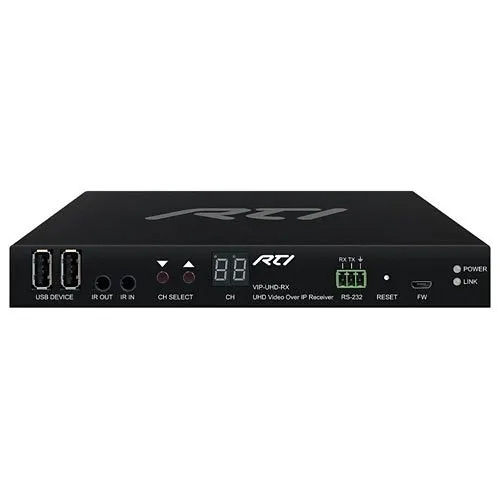RTI VIP-UHD-RX Video over IP Receiver with Audio Breakout