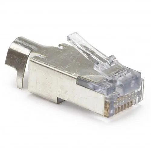 Platinum Tools 100022C Shielded EZ-RJ45 CAT6/CAT5e Connector with External Ground, 50-Piece