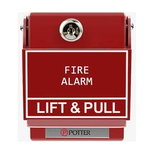 Potter 1000406 RMS-6T-EXP-WP-LP-KL Explosion Proof Pull Station, Red