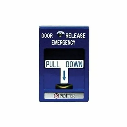 Potter RMS-6T Single Action Die-Cast Manual Pull Station, Blue