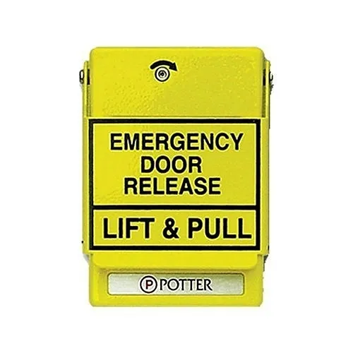 Potter 1000603-16 Gas Non-Returnable RMS-1T Foam Starter SPST Pull Station, Yellow