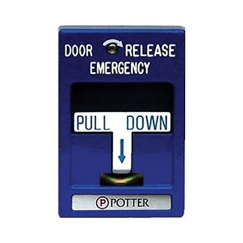 Potter 1000609 Evacuation Non-Returnable RMS-1T SPST Pull Station, Blue