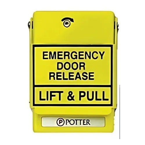 Potter 1000620-36 RMS-2T-WP-LP-KL Pull Station Chemical Spill, Black Text, Yellow