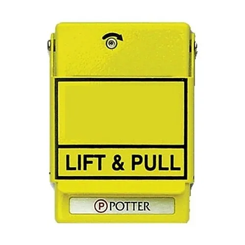 Potter 1000623-12 RMS-1T-LP SPST Dual Action Pull Station, Yellow