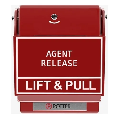 Potter 1000627 SPST Dual Action Weather Proof Pull Station, Agent Release