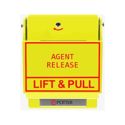 Potter 1000639-4 RMS-6T Expander Wallplate, 6', Yellow