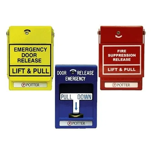 Potter 1000682-12 RMS-1T-WP-LP-KL RMS Manual Pull Station, Emergency, Yellow