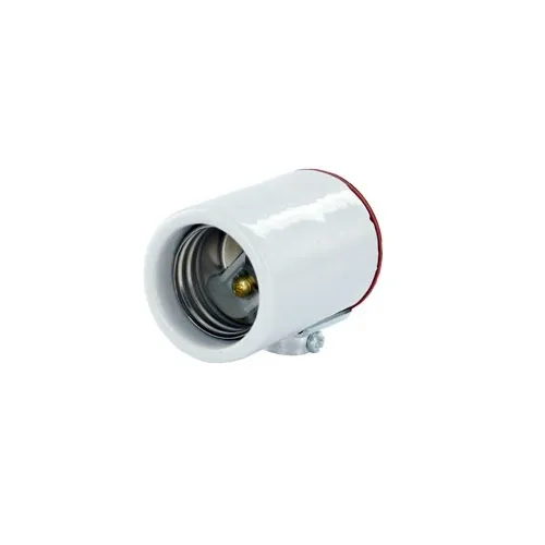 Medium Base, Keyless, Incandescent, Glazed Porcelain Lampholder, Side Outlet, Single Circuit, Side Outlet, White