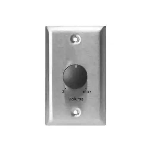 Lowell 100LVC 1-Gang Standard Volume Control, 100W, Stainless Steel