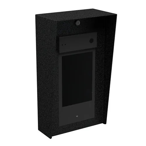 Pedestal Pro 1018HOU-PRO-01-CRS 10x18" Portrait Steel Housing for 2N IP Style (Flush), 14 Gauge Steel, Black