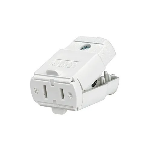 Leviton 102-WP 2-Pole, 2-Wire, Connector, Residential Grade, 125V, 15A, White