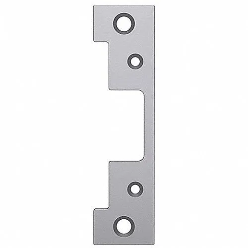 HES 501 Square Corners and Flat Faceplate, 7/8" 1 1/4", for 5000/5200 Series Electric Strikes, Satin Stainless Steel