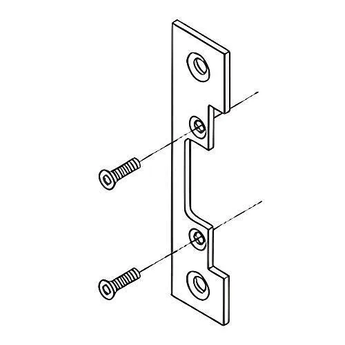 HES 501-613 5000 Series 4-7/8"x1-1/4" Electric Strike Flat Faceplate, Square Corner, Bronze